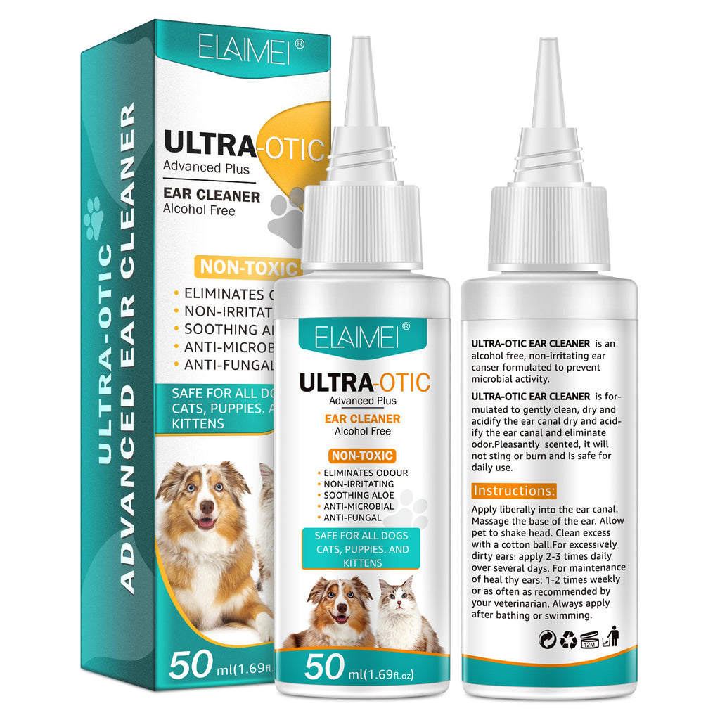 Pure Ear™ Soothing Pet Ear Cleaner Drops & Odour Rinse (50ml)