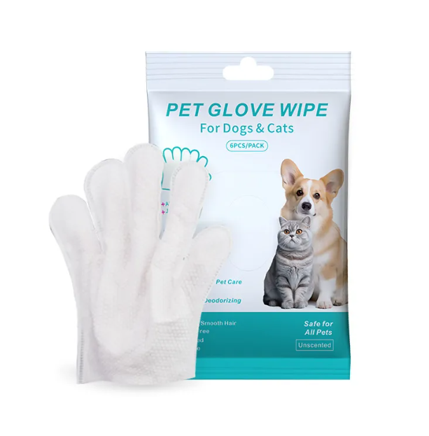 Clean Paws™ 5-in-1 Waterless Pet Grooming Gloves & Gentle Hygiene Wipes