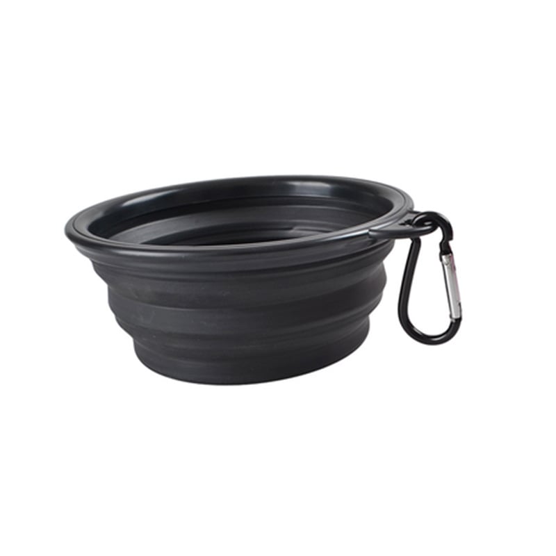 Collapsible Silicone Dog Bowl with Carabiner Clip