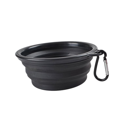 Collapsible Silicone Dog Bowl with Carabiner Clip