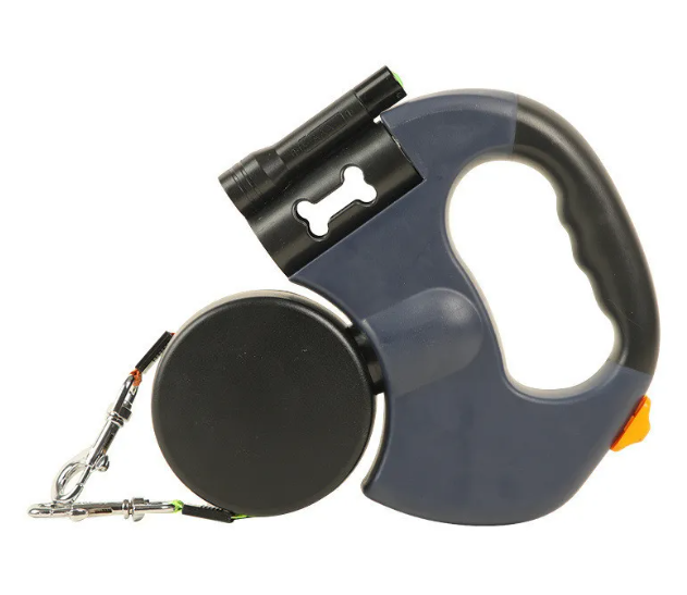 Dua lWalk™ 360° Tangle-Free Dual Retractable Dog Leash with LED Night Light