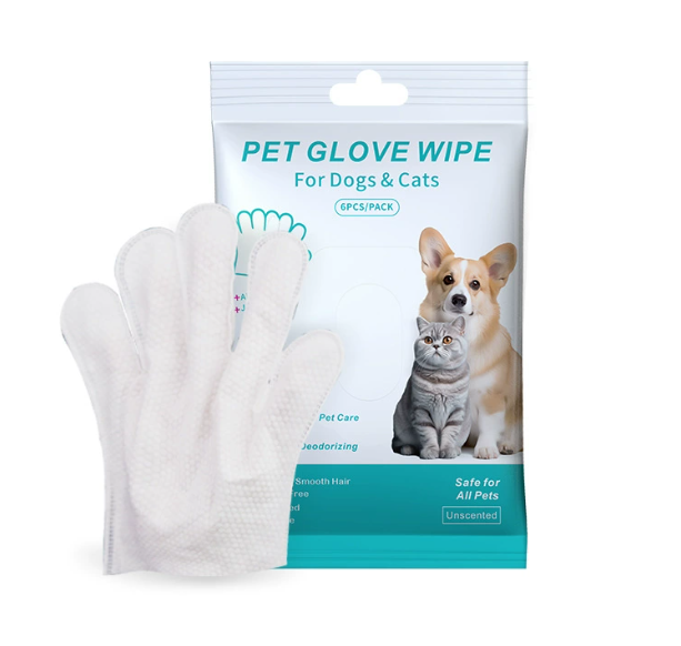 Clean Paws™ 5-in-1 Waterless Pet Grooming Gloves & Gentle Hygiene Wipes