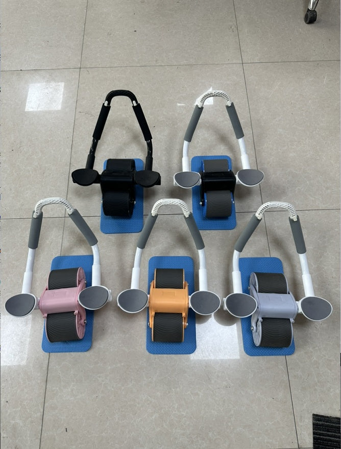 Pro Automatic Rebound Abdominal Wheel with Elbow Supports & Knee Pad