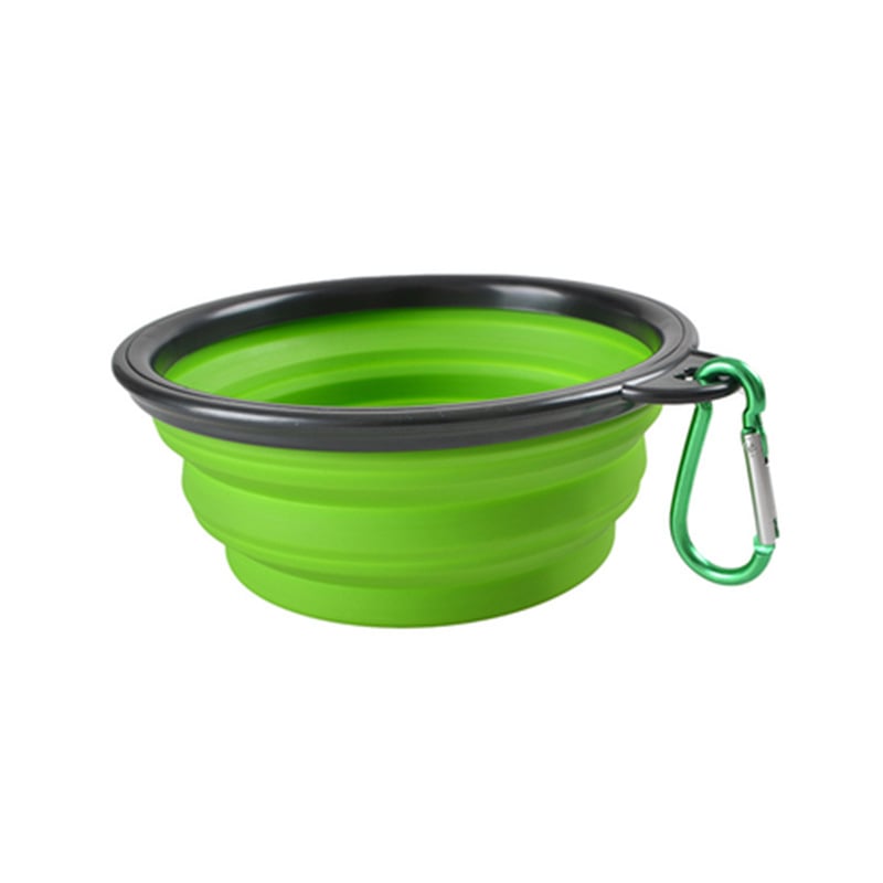 Collapsible Silicone Dog Bowl with Carabiner Clip