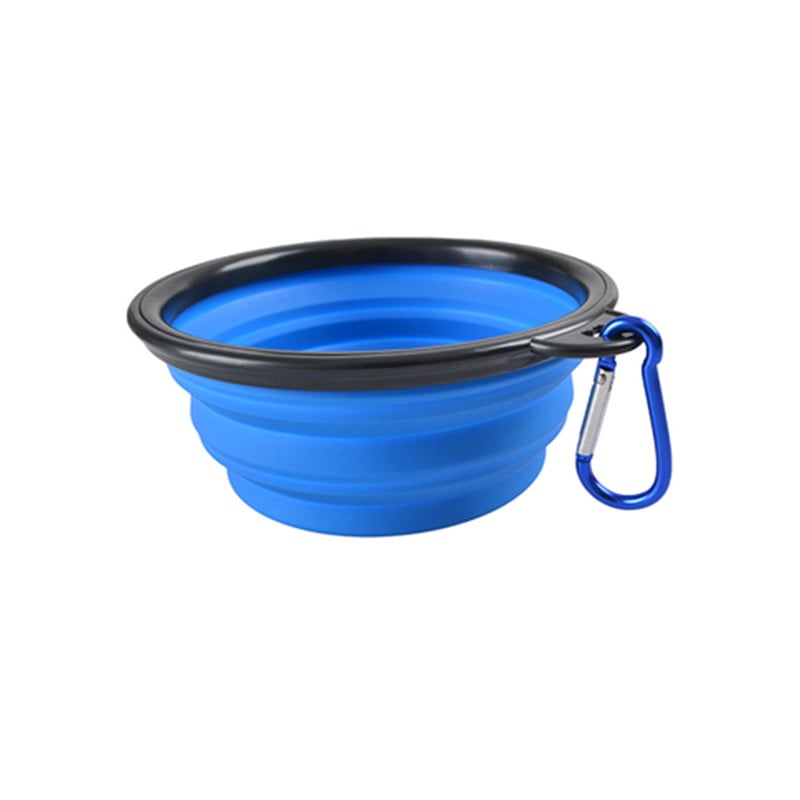 Collapsible Silicone Dog Bowl with Carabiner Clip