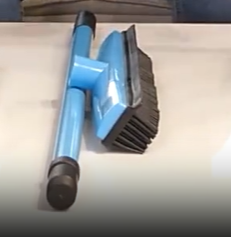 FurSweep™ 2-in-1 Rubber Pet Hair Removal Broom & Built-in Squeegee (with Telescopic Handle).