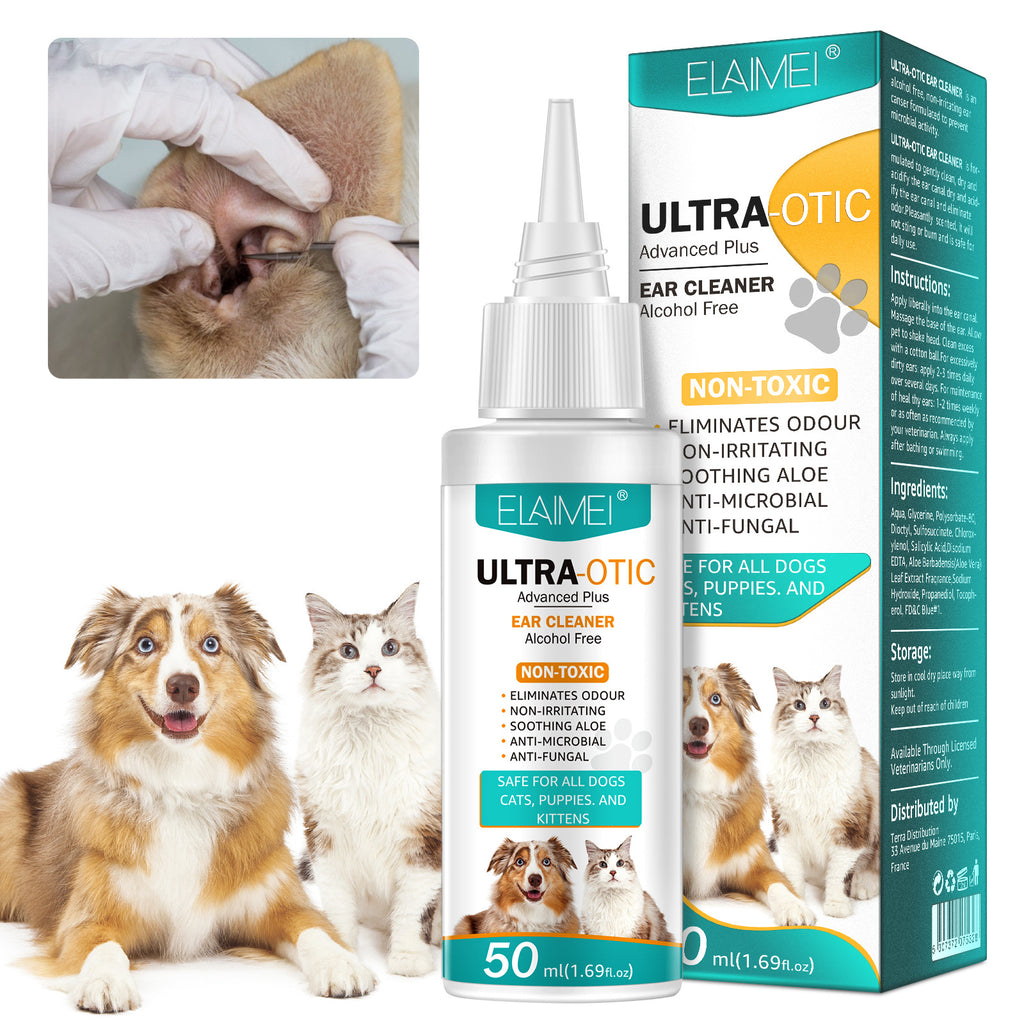 Pure Ear™ Soothing Pet Ear Cleaner Drops & Odour Rinse (50ml)